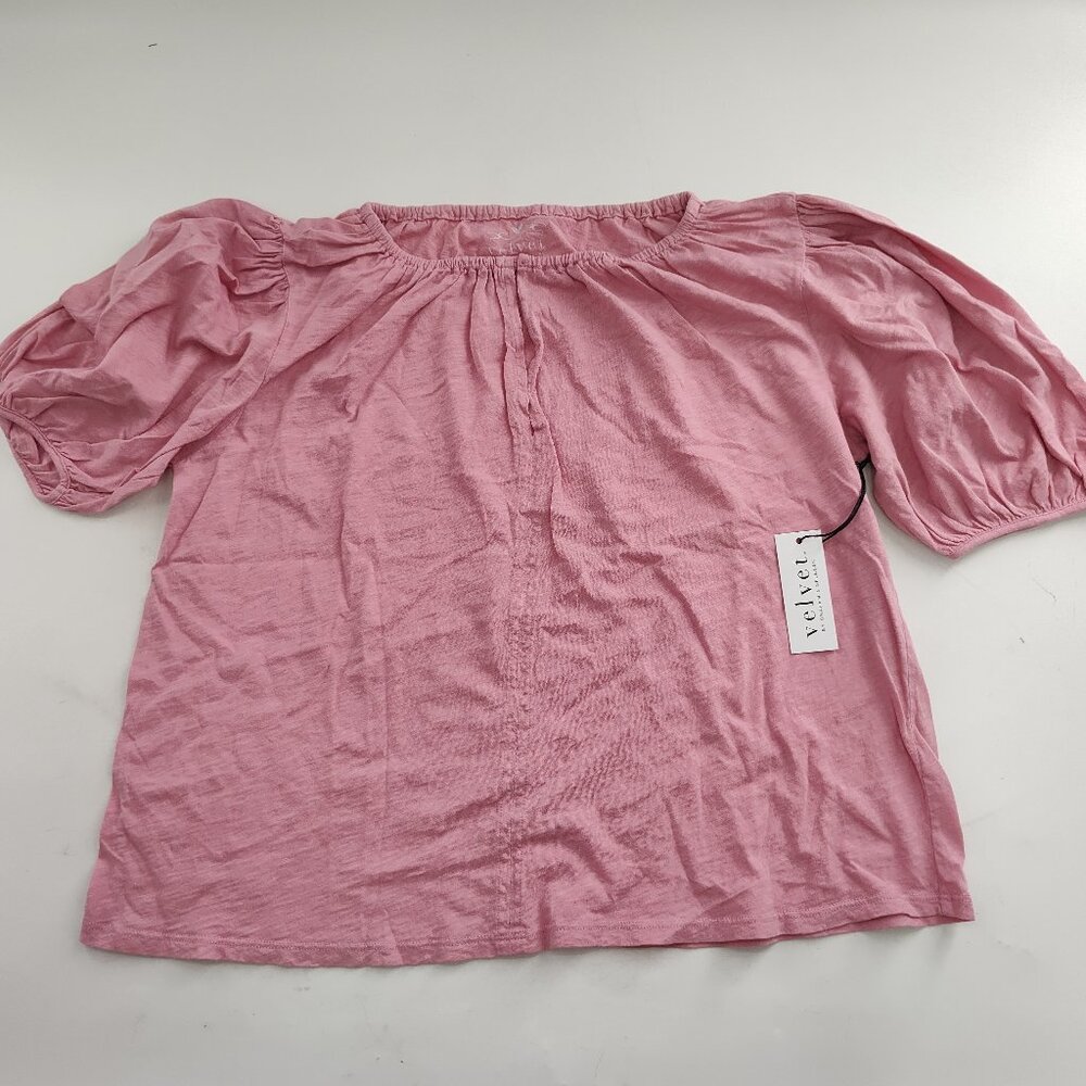 Velvet by Graham & Spencer Women's Lee Cotton Slub Blouse Size XS      P#349@CMK